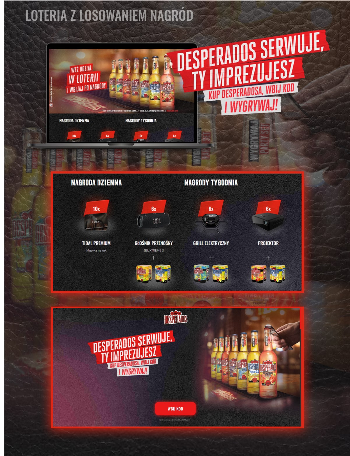 Loteria z losowaniem nagród - Desperados serwuje nagrody