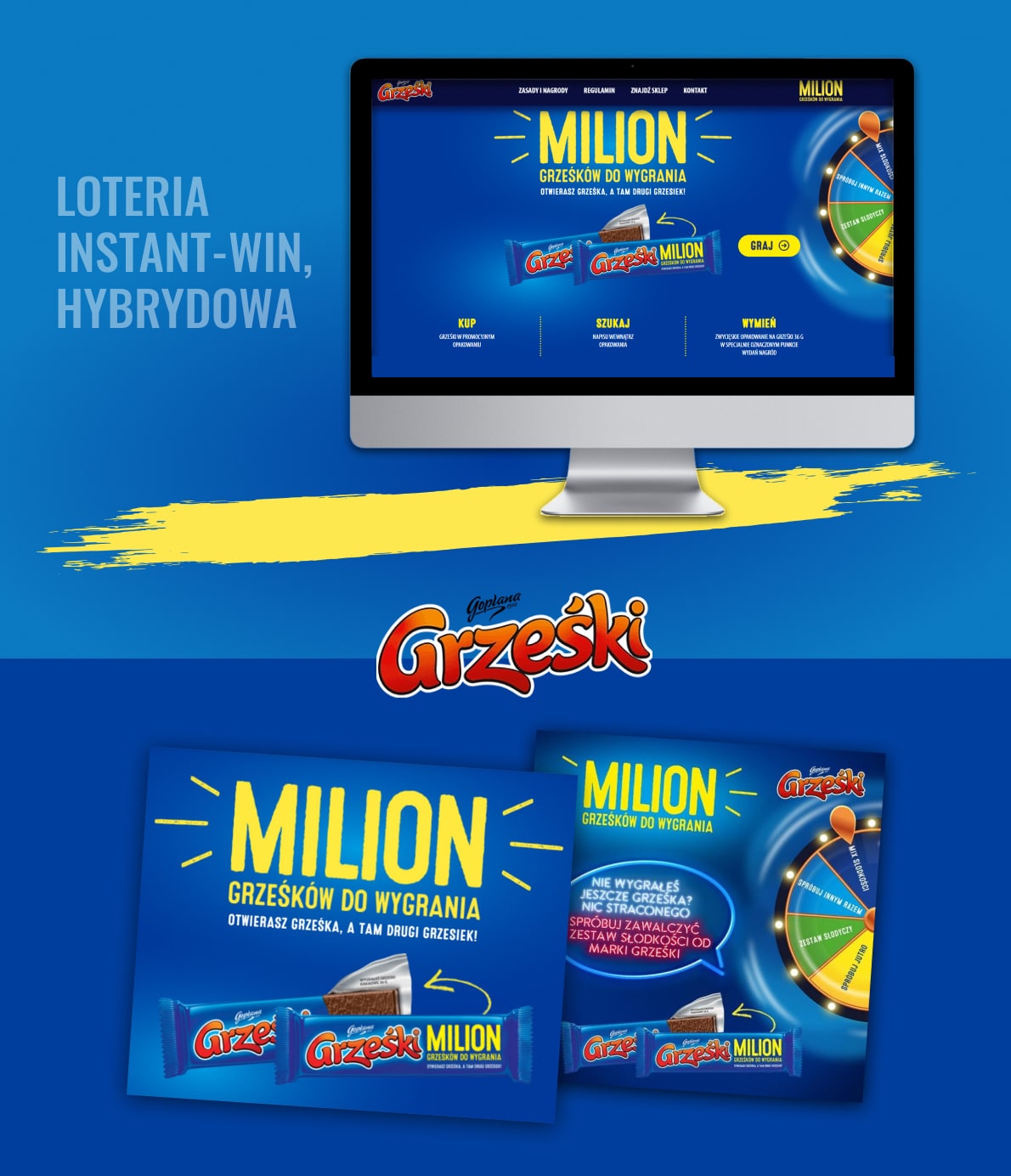 Loteria instant-win, hybrydowa - Milion Grześków do wygrania