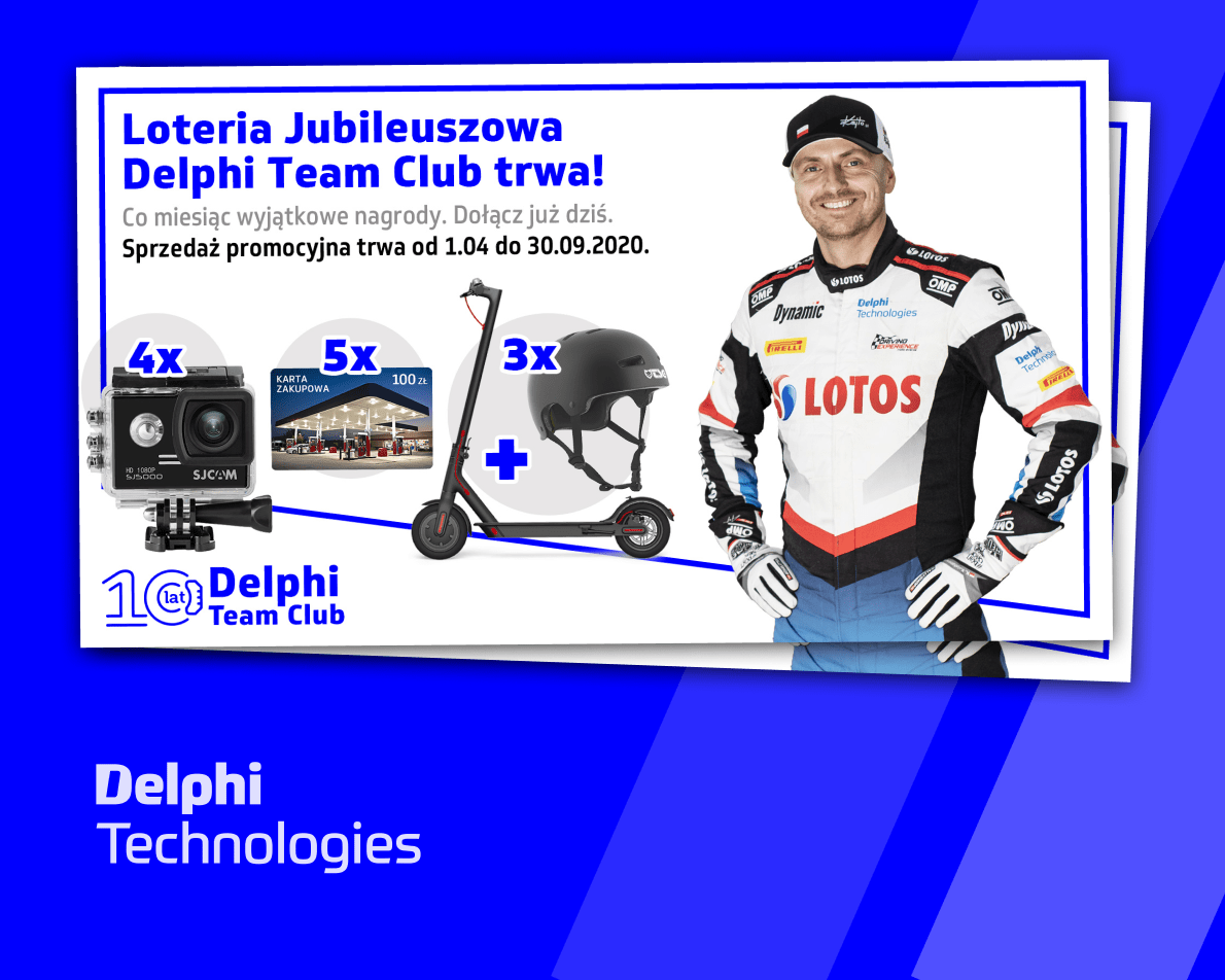 Loteria instant-win, hybrydowa - Delphi Technologies